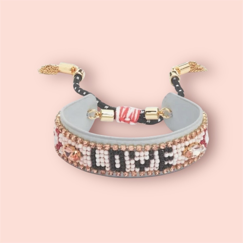 NWT Rebecca Minkoff Love Seed Bead Bracelet retail $78 Taylor Swift Style